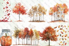 Watercolor Autumn Clipart Sublimation Product Image 3