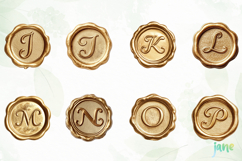 Gold Wax Stamp Letter Clipart Bundle Product Image 7