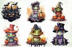 Animals In Halloween Sublimation Clipart Product Image 3