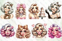 Vintage Pin-Up Girl Sublimation Clipart Product Image 3