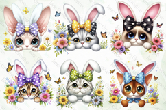 Easter Bunny Cat Peeking Sublimation Product Image 3
