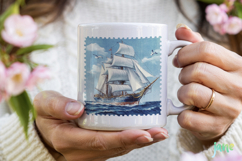 Nautical Vintage Stamp Sublimation Product Image 3