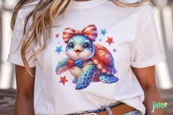 Sea Turtle 4th of July Clipart Product Image 2