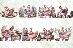 Pink Gingham Hen Mother’s Day Clipart Product Image 3