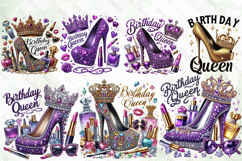 Glitter Birthday Queen Sublimation Product Image 3