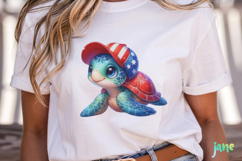 Sea Turtle 4th of July Clipart Product Image 5