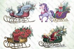 Christmas Sleigh Sublimation Clipart Product Image 3