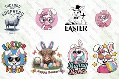 Happy Easter PNG Bundle Sublimation Product Image 2