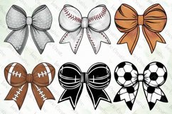 Coquette Bow Sports Sublimation Clipart Product Image 3