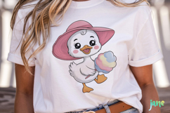 Summer Baby Duck Watercolor Clipart Product Image 5
