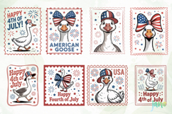4th July Goose Stamp SVG Sublimation Product Image 4