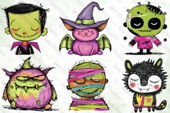 Halloween Doodles Sublimation Clipart Product Image 3