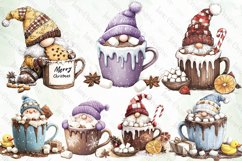 Gnome Coffee Cup Watercolor Clipart Product Image 3