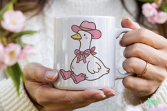 Cute Cowgirl Goose Svg Product Image 3