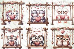 Valentines Animals On Swings Sublimation Product Image 3