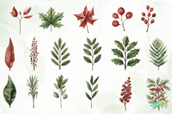Watercolor Vintage Christmas Elements Product Image 3