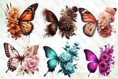 Butterfly Flowers Sublimation Clipart Product Image 3