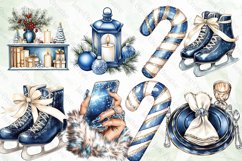 Blue Christmas Clipart Sublimation Product Image 3