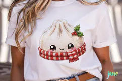 Glitter Christmas Dumpling Clipart Product Image 2