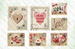 Valentine’s Stamps Sublimation Clipart Product Image 2