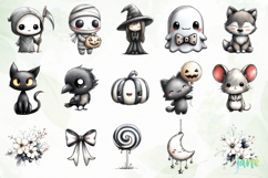 Cute Halloween Animals Clipart Product Image 5