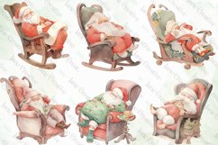 Funny Santa Claus Take A Nap Clipart Product Image 3
