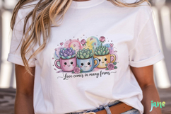 Valentine Succulent Pots PNG Product Image 5