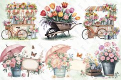 Spring Flower Garden Sublimation Clipart Product Image 3