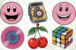 Retro Groovy Clipart Sublimation Product Image 3