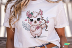 In Love Alpacas Watercolor Clipart Product Image 5