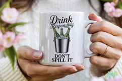 Beer And Coffee Themed Kitchen Towel PNG Product Image 5