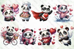 Valentine’s Day Love Panda Sublimation Product Image 3
