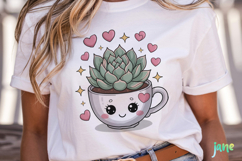 Valentine Succulent Pots PNG Product Image 5