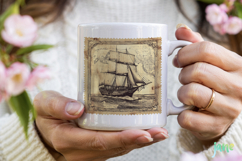 Nautical Vintage Stamp Sublimation Product Image 3