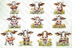 Funny Comical Cow Sublimation Clipart Product Image 3