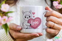 In Love Alpacas Watercolor Clipart Product Image 4