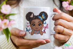 Cute Little Black Girl Sublimation Product Image 4
