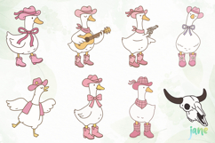 Cute Cowgirl Goose Bundle SVG PNG Bundle Product Image 3