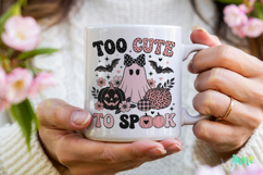 Cute Black Pink Halloween PNG Product Image 5