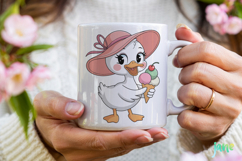 Summer Baby Duck Watercolor Clipart Product Image 4