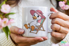 Summer Baby Duck Watercolor Clipart Product Image 4