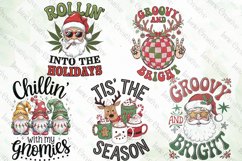 Retro Christmas Sublimation Clipart Product Image 4