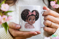 Cute Little Black Girl Sublimation Product Image 4