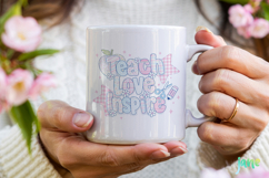 Preppy Teacher Sublimation PNG Product Image 4