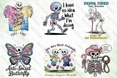 Funny Cute Skeleton Sublimation Clipart Product Image 4