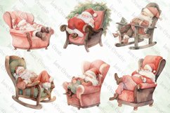 Funny Santa Claus Take A Nap Clipart Product Image 4