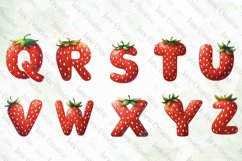 Strawberry Alphabet Sublimation Clipart Product Image 4