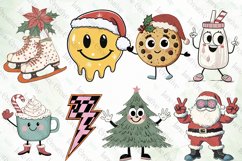 Groovy Christmas Clipart Sublimation Product Image 4