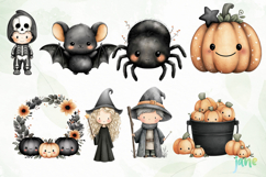 Cute Ghost Watercolor Clipart Product Image 4