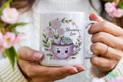 Valentine Succulent Pots PNG Product Image 4